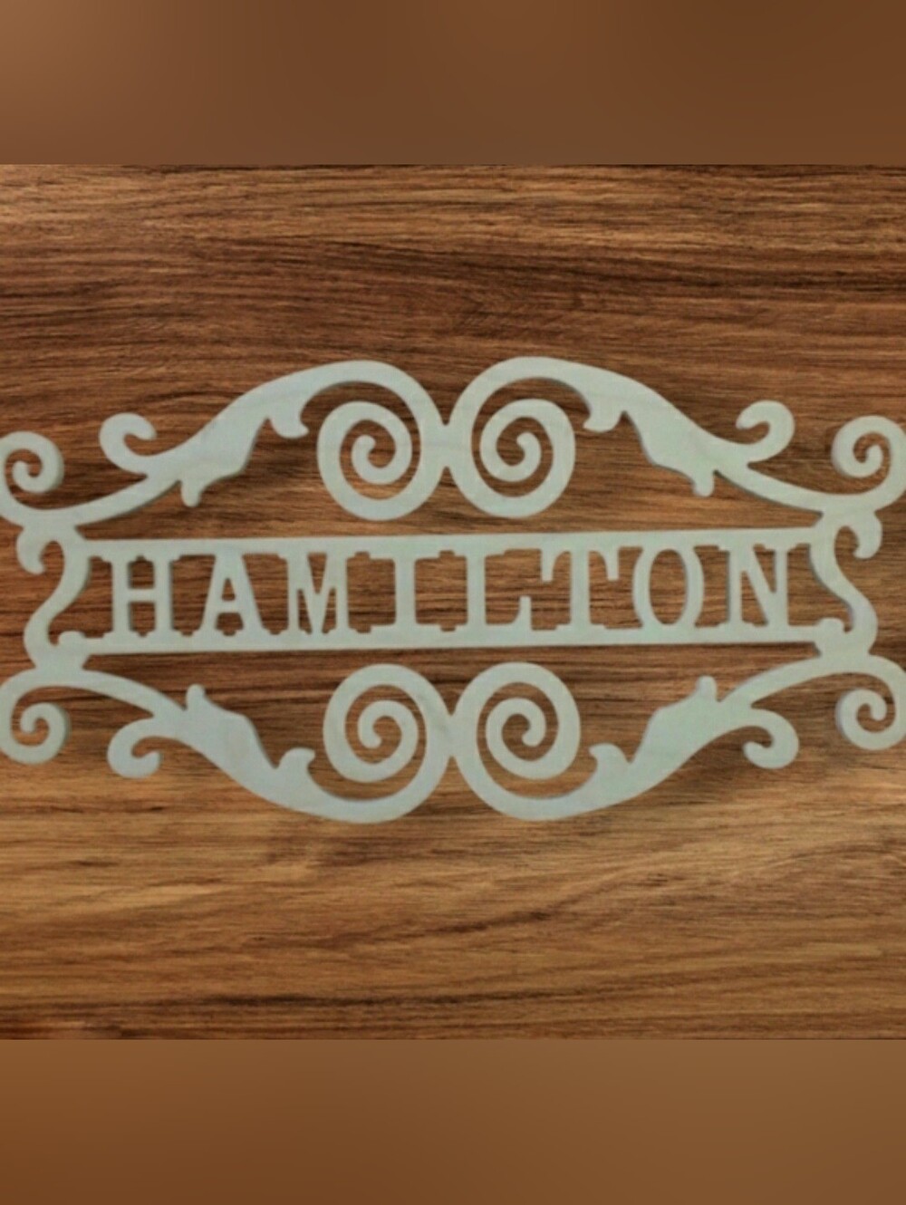 "HAMILTON"- Handmade In NC, Unfinished Wooden Monogrammed Decor